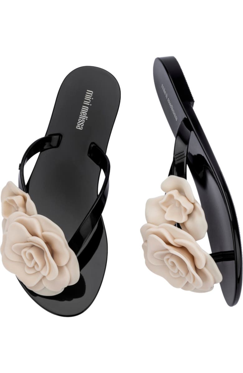 Mini Melissa Kids' Harmonic Flip Flop, Alternate, color, Black