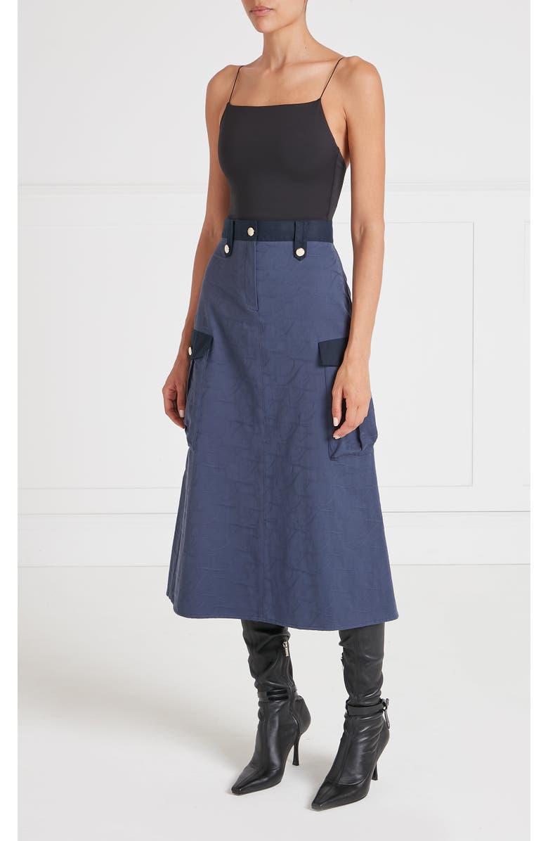 Temperley London Victory Skirt, Main, color, Sea Blue