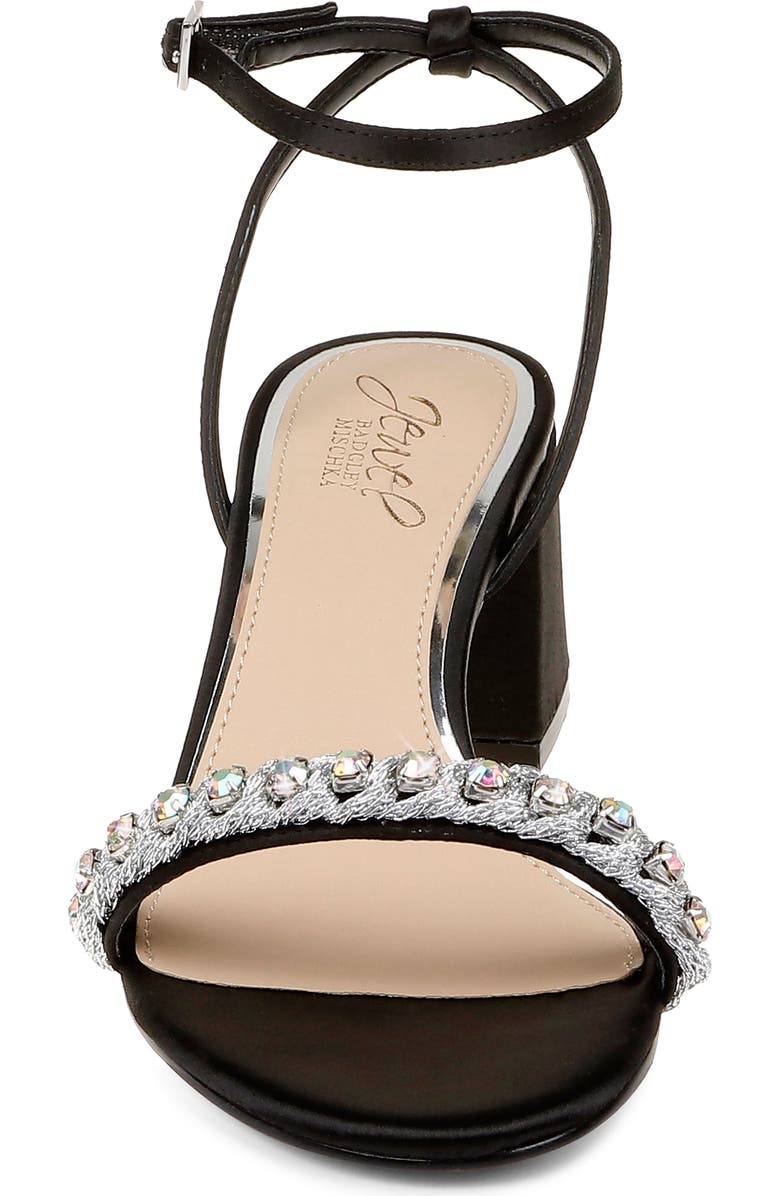Jewel Badgley Mischka Odonna Embellished Ankle Strap Sandal, Alternate, color,