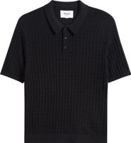 Wax London Naples Rib Cotton & Cashmere Polo Sweater
