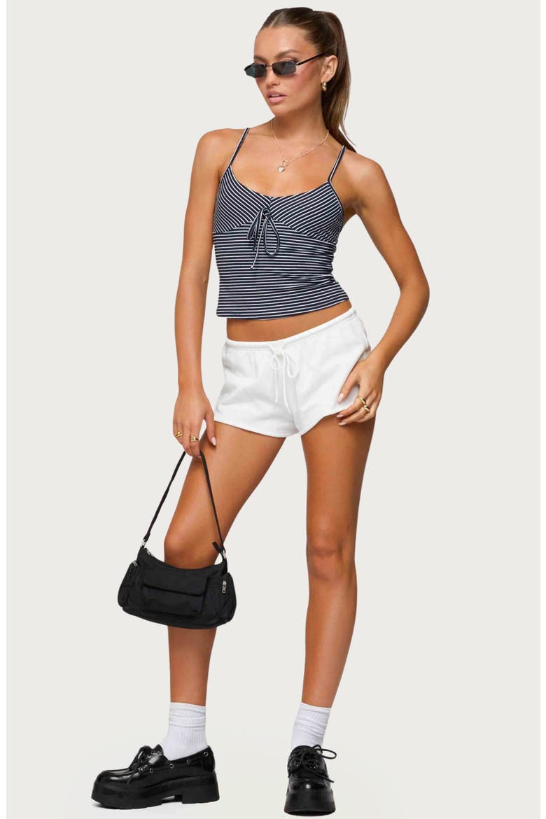 Tova Stripe Stretch Cotton Camisole, Alternate, color, NAVY-AND-WHITE