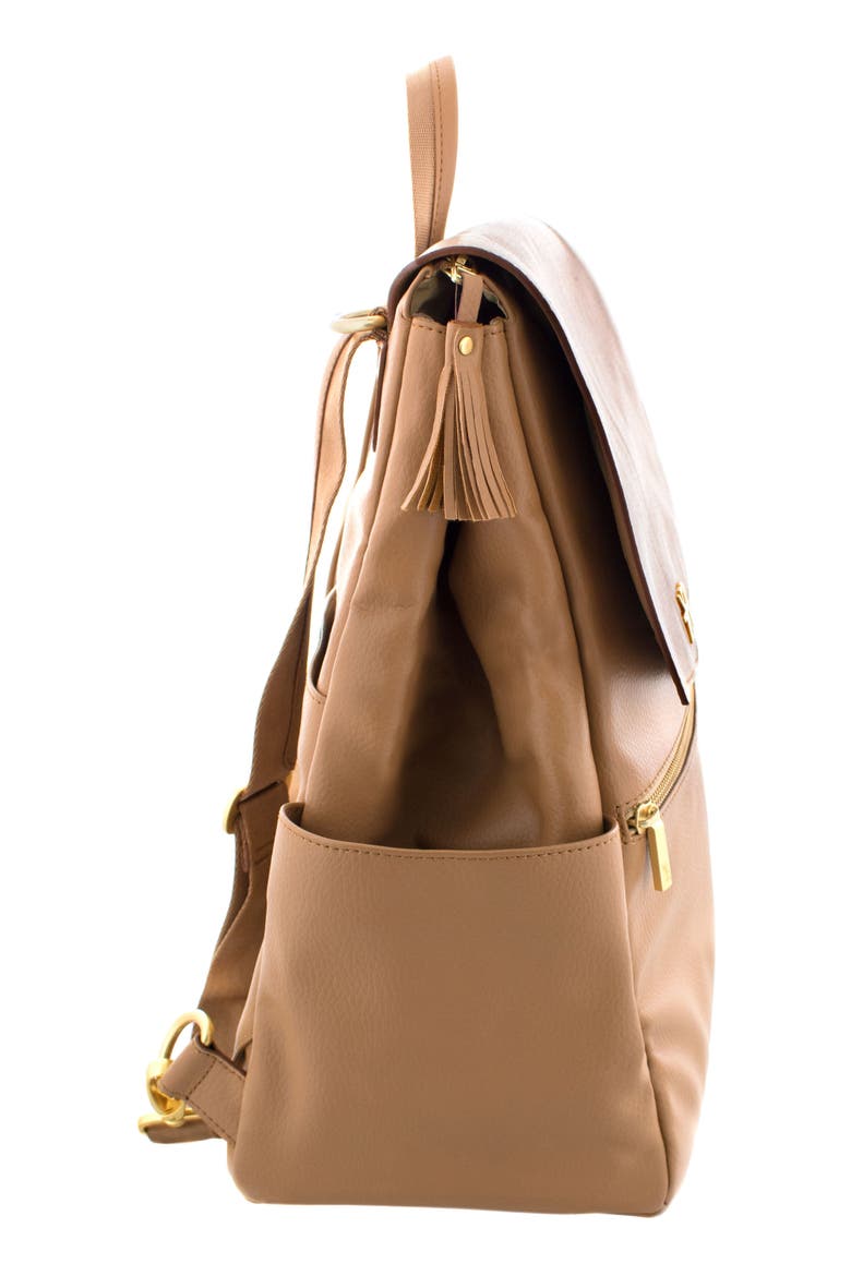 Convertible Diaper Backpack, Alternate, color, BUTTERSCOTCH
