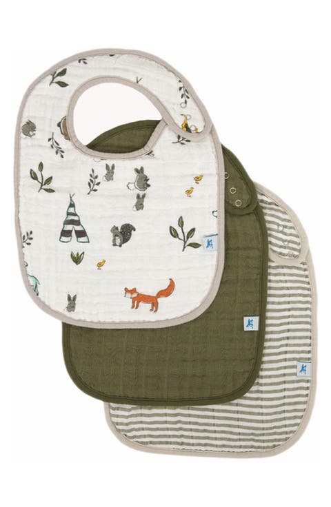 3-Pack Classic Cotton Muslin Bibs