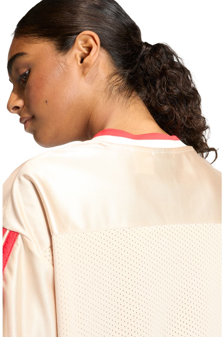 Stadium Mesh T-Shirt, Alternate, color, CRYSTAL LINEN/ WHITE/ RUBY