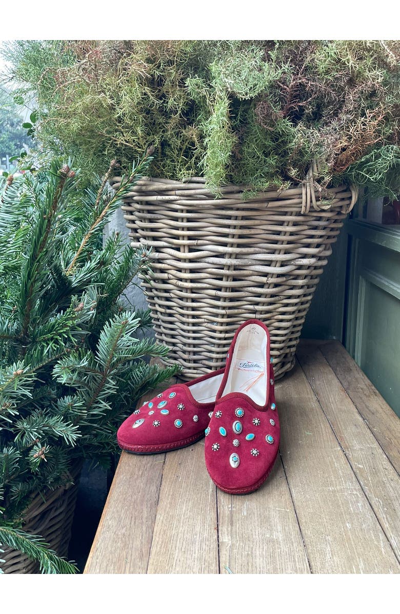 Fortela Frutate Friulane Suede Leather Studs, Alternate, color, Cherry