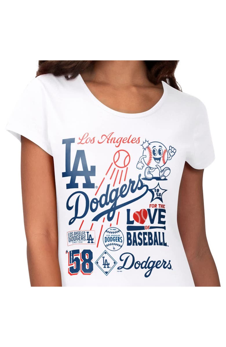 G-III 4HER BY CARL BANKS Women's G-III 4Her by Carl Banks White Los Angeles Dodgers Endzone Collage T-Shirt, Alternate, color, White