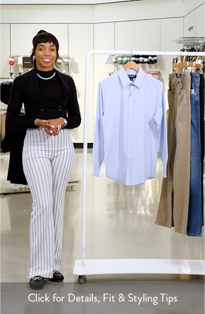 Men's Leeward Trim Fit Solid Performance Button-Up Shirt, sales video thumbnail