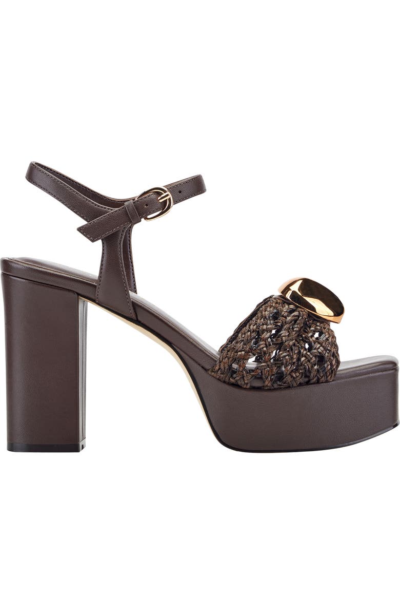 Marc Fisher LTD Cabell Ankle Strap Platform Sandal, Alternate, color, Dark Brown