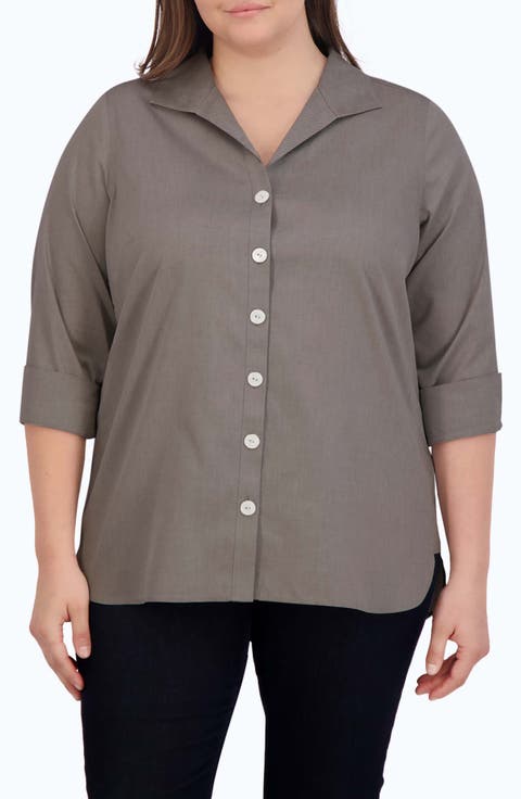 Pandora Non-Iron Tunic Shirt (Plus Size)