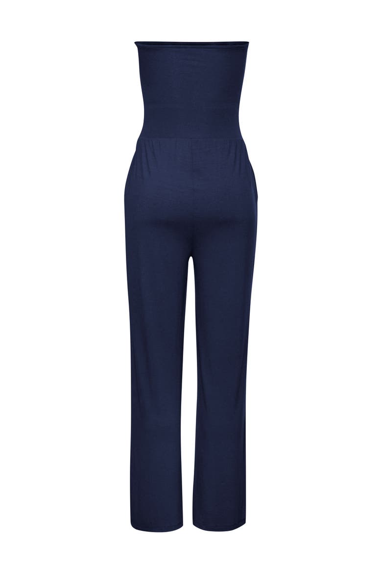 Strapless Jumpsuit, Alternate, color, Navy