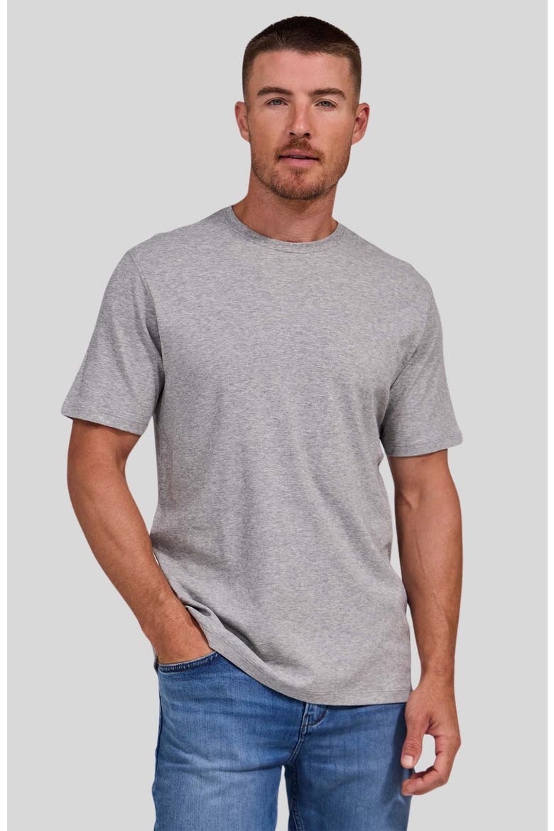The Luxe Supima Tee, Main, color, Heathered Grey