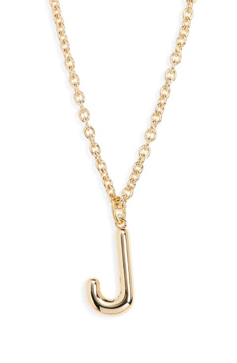 The Big Puffy Initial Pendant Necklace