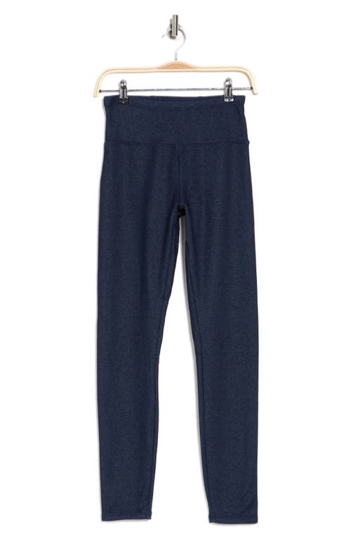 Hue Fleece Lined Denim Leggings In Blue