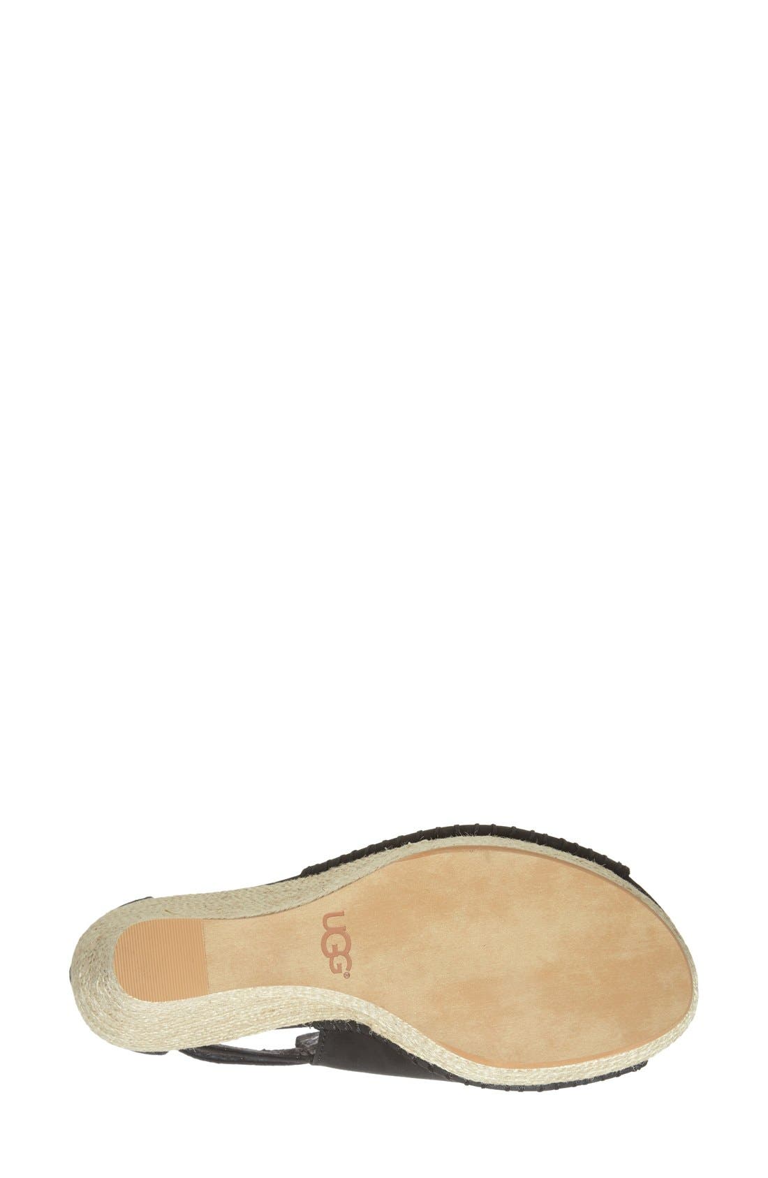UGG<sup>®</sup> 'Jolina' Open-Toe Wedge, Alternate, color, 