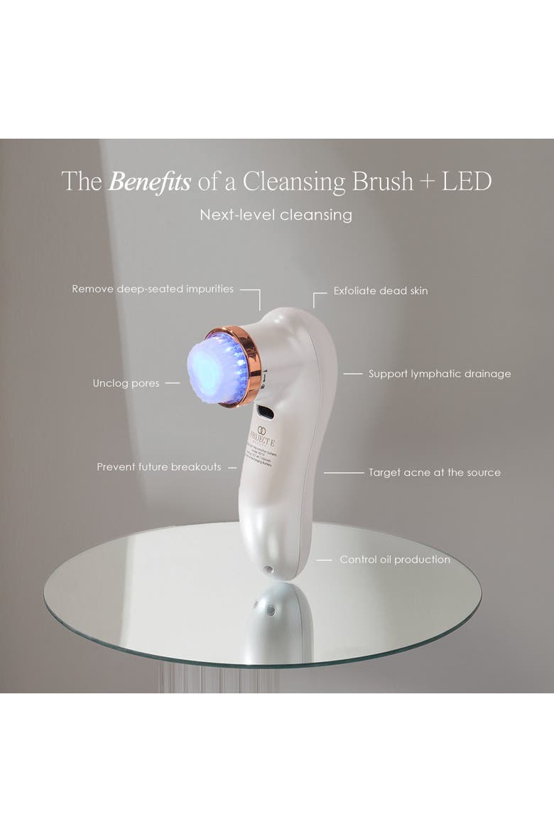 LumaBlue LED Light Therapy Cleansing Brush, Alternate, color, White