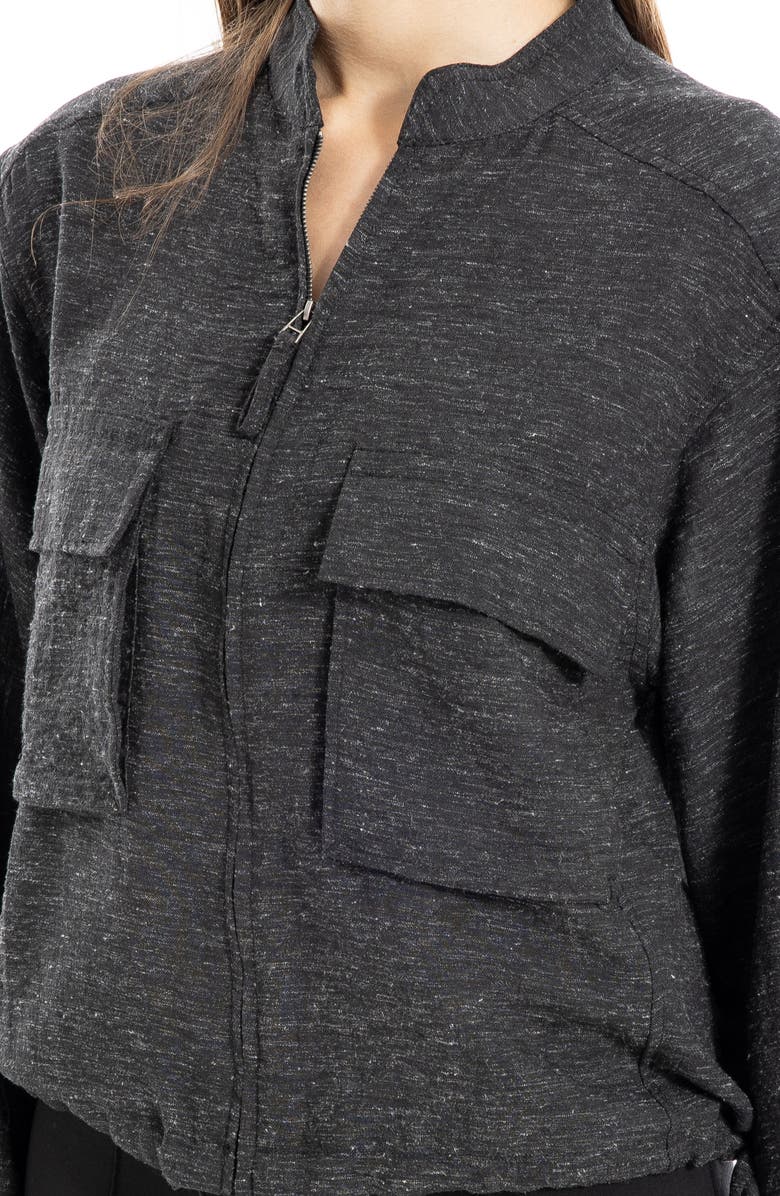 MAX STUDIO Space Dye Crop Utility Jacket, Alternate, color,