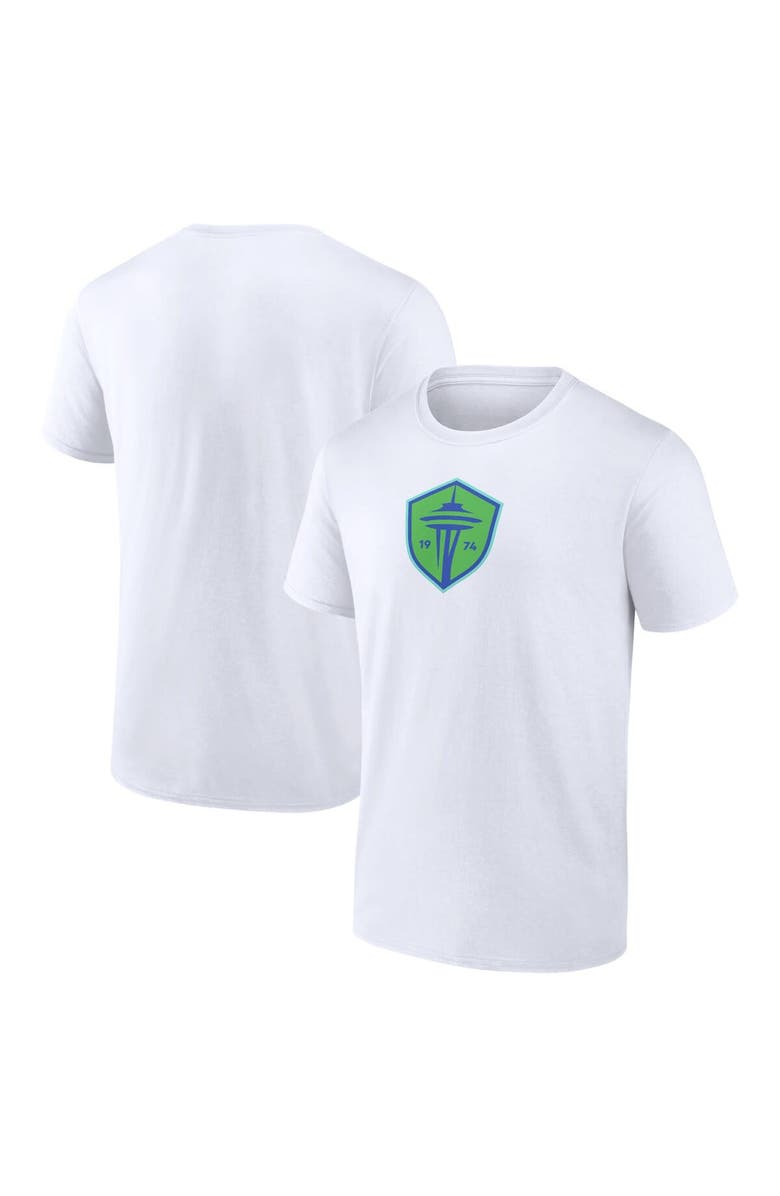 FANATICS Men's Fanatics Branded  White Seattle Sounders FC  Primary Logo T-Shirt, Main, color, White