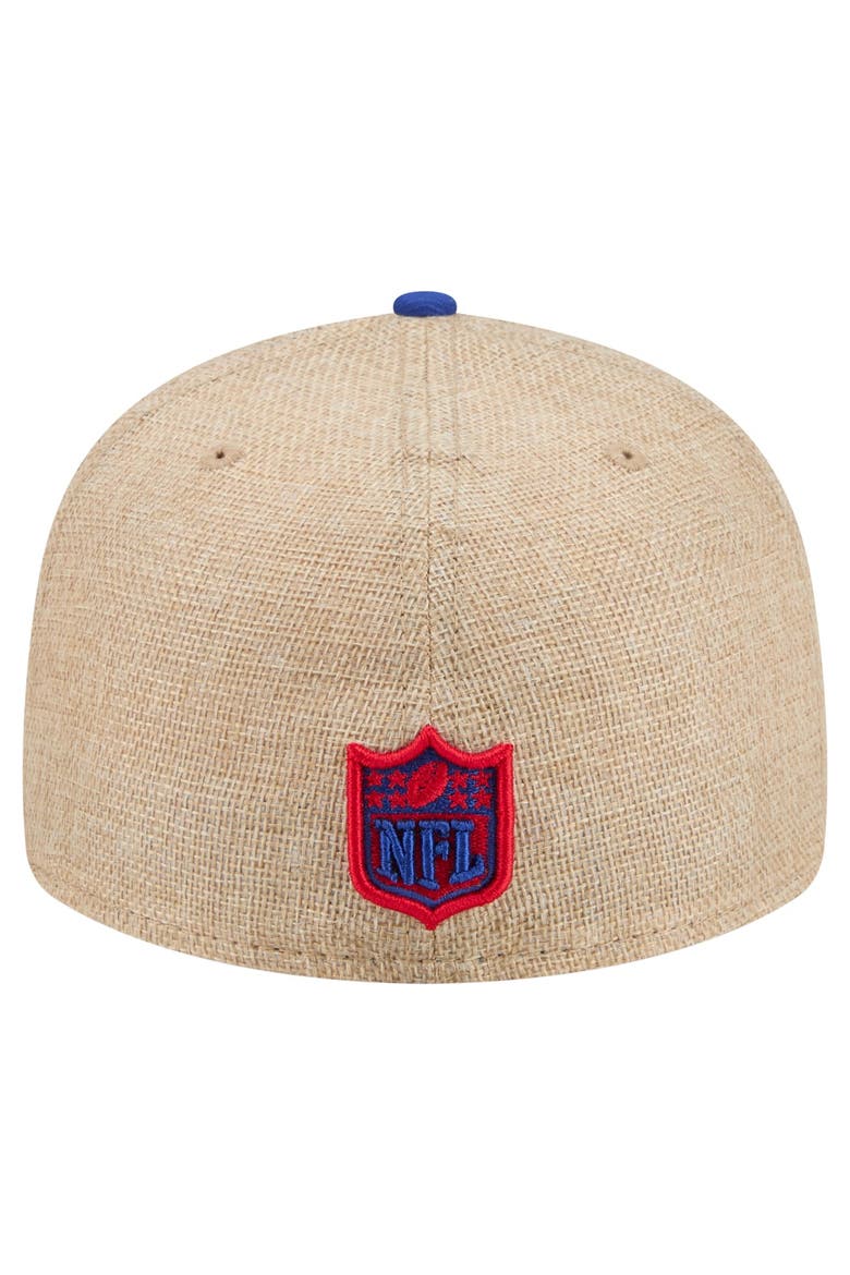 Men's New Era  Natural/Royal Buffalo Bills Pre-Curved Twine 59FIFTY Fitted Hat, Alternate, color, Natural