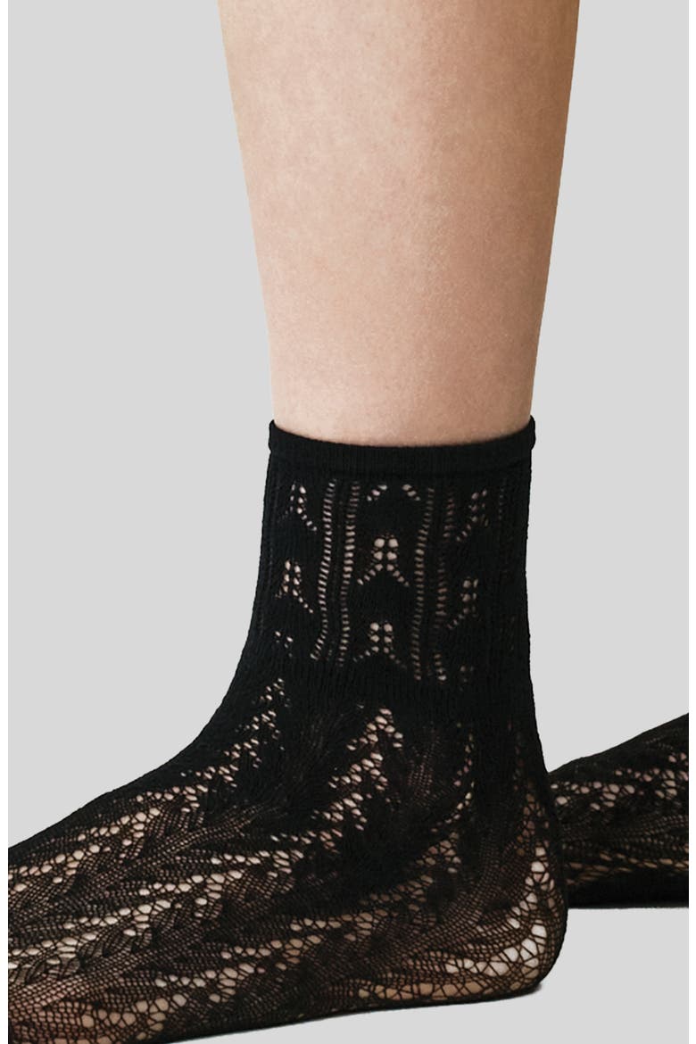 Erica Assorted 2-Pack Pointelle Quarter Socks, Alternate, color, BLACK