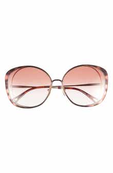 Chloé Novelty 63mm Oversize Round Sunglasses