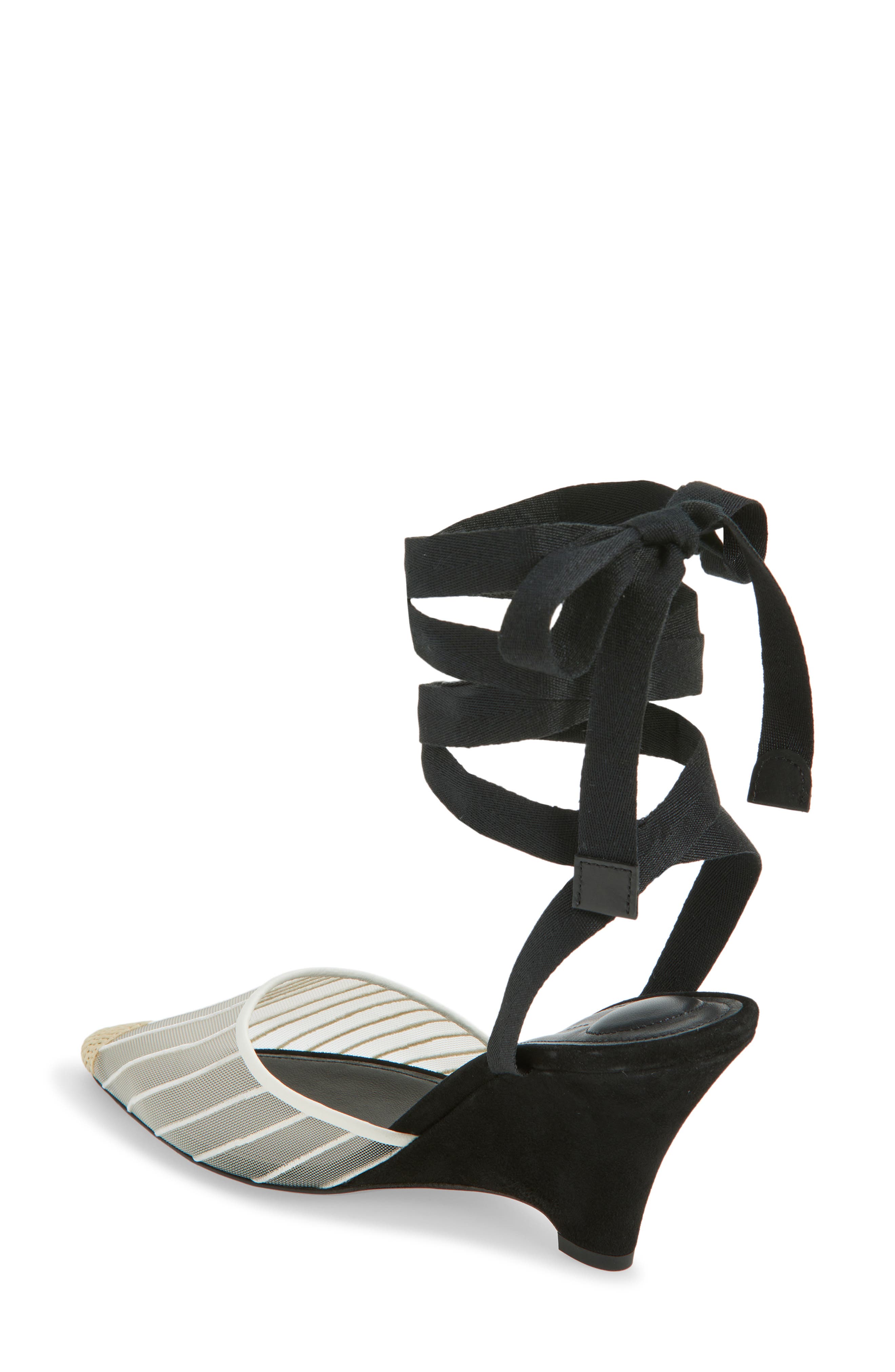 Jacquemus Les Espadrilles Pointed Toe Wedge Pump, Alternate, color, White