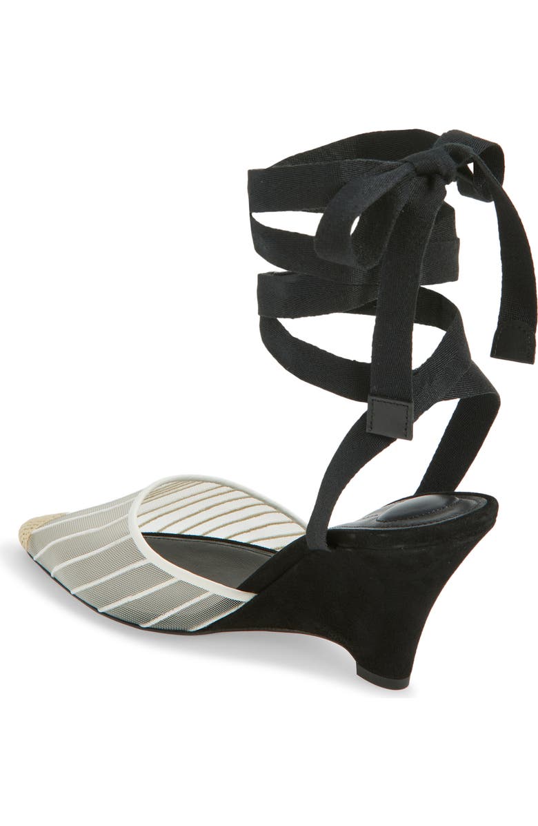 Jacquemus Les Espadrilles Pointed Toe Wedge Pump, Alternate, color, White