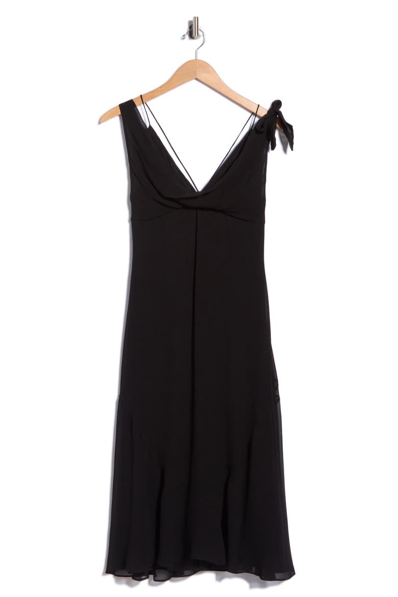 Abigail Cowl Neck Dress, Alternate, color, BLACK