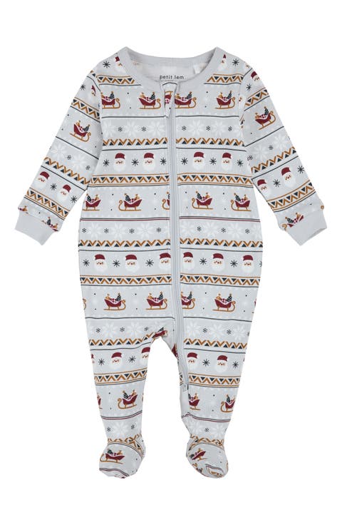 Santa Fair Isle Footed Sleeper