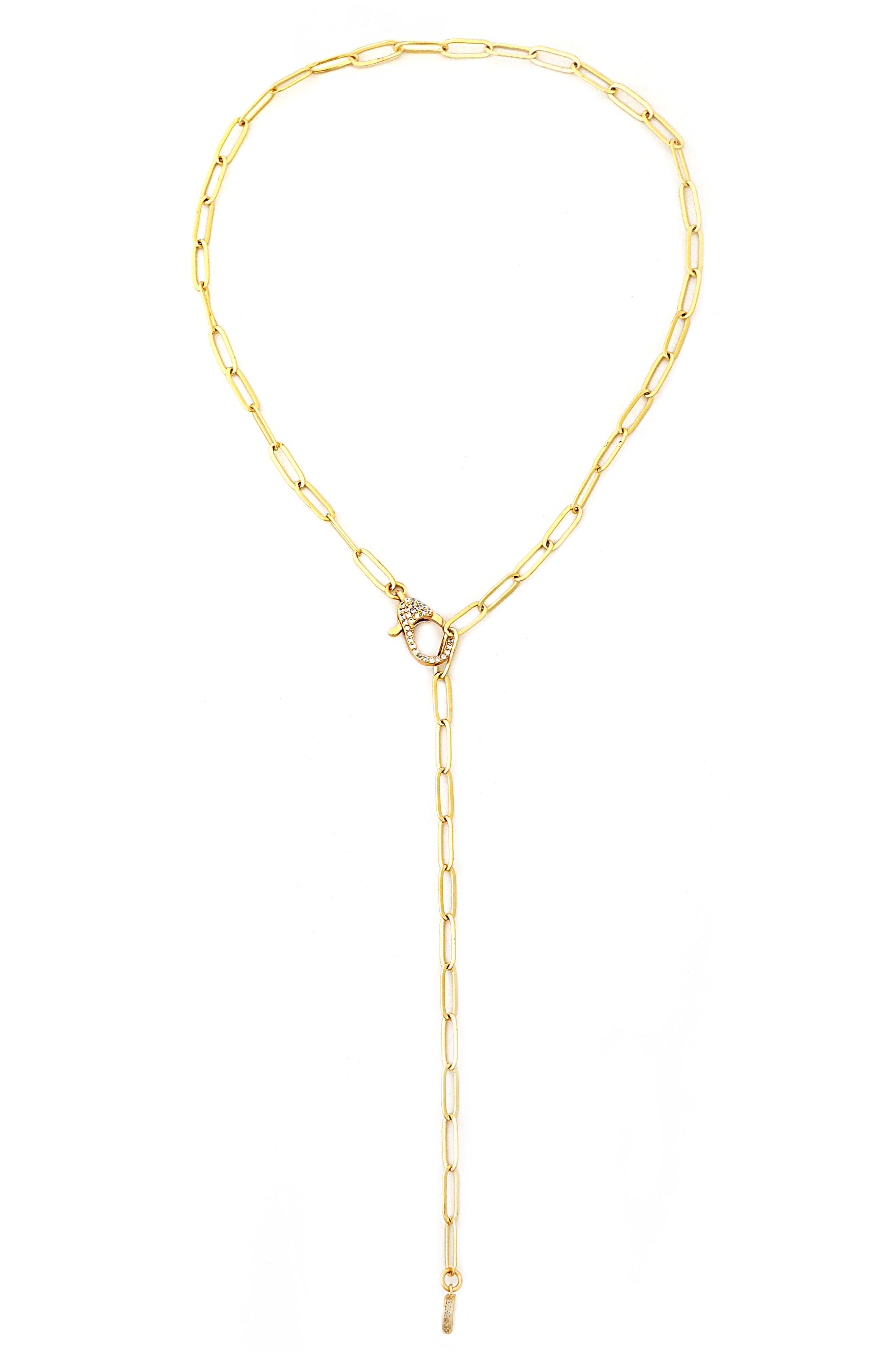 Panacea Pavé Crystal Y Necklace