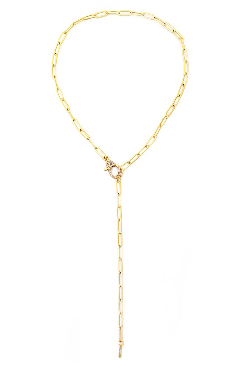Panacea Pavé Crystal Y Necklace, Main, color, Gold