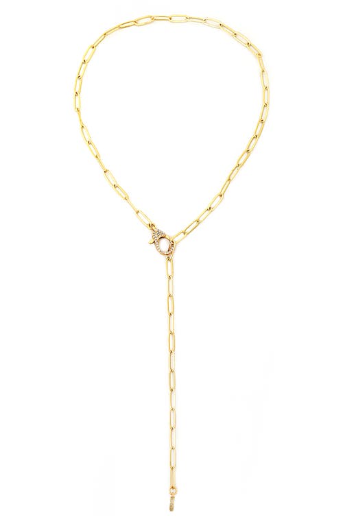 Panacea Pavé Crystal Y Necklace In Gold