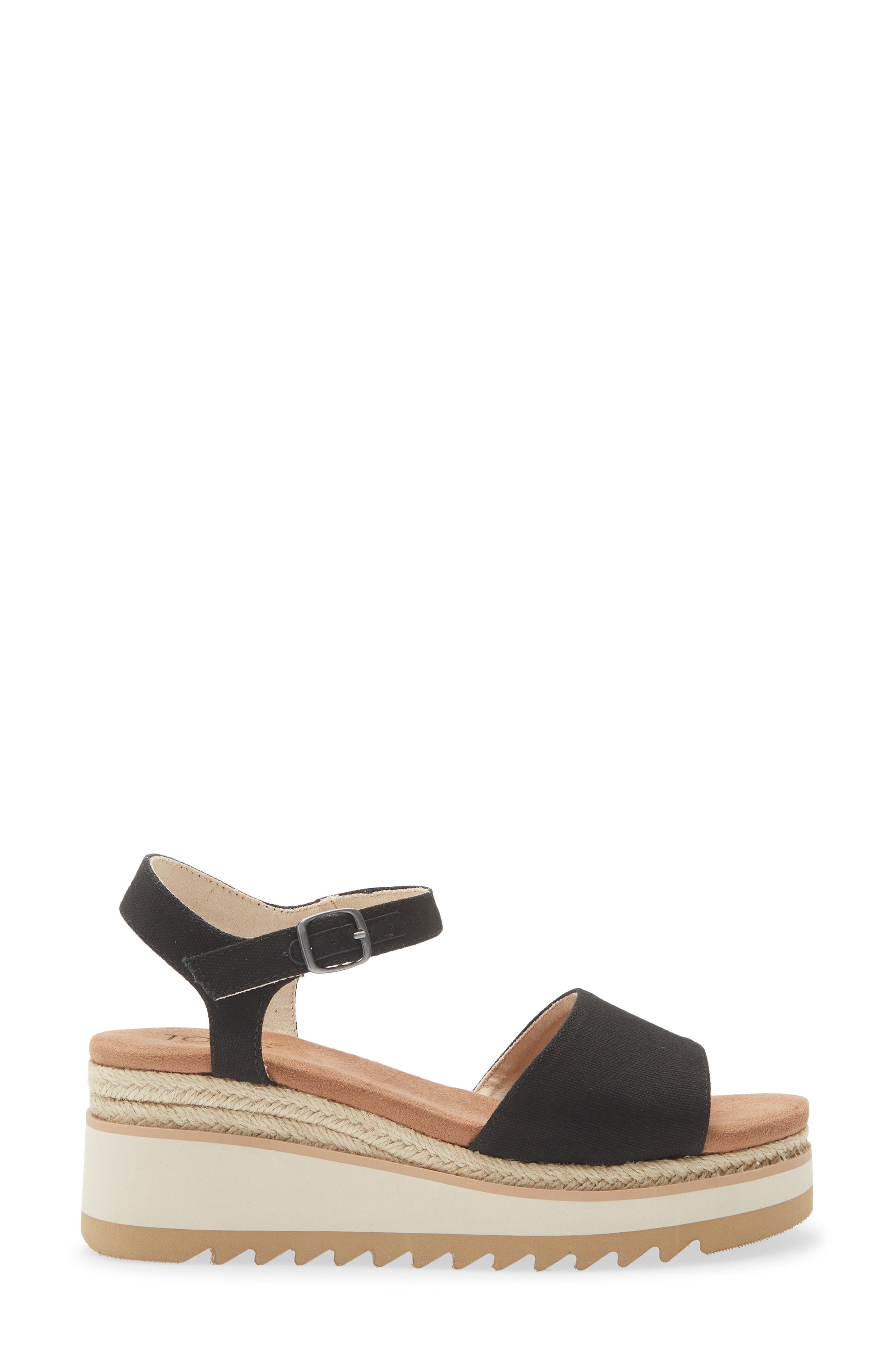 TOMS Flora Sandal, Alternate, color, Black