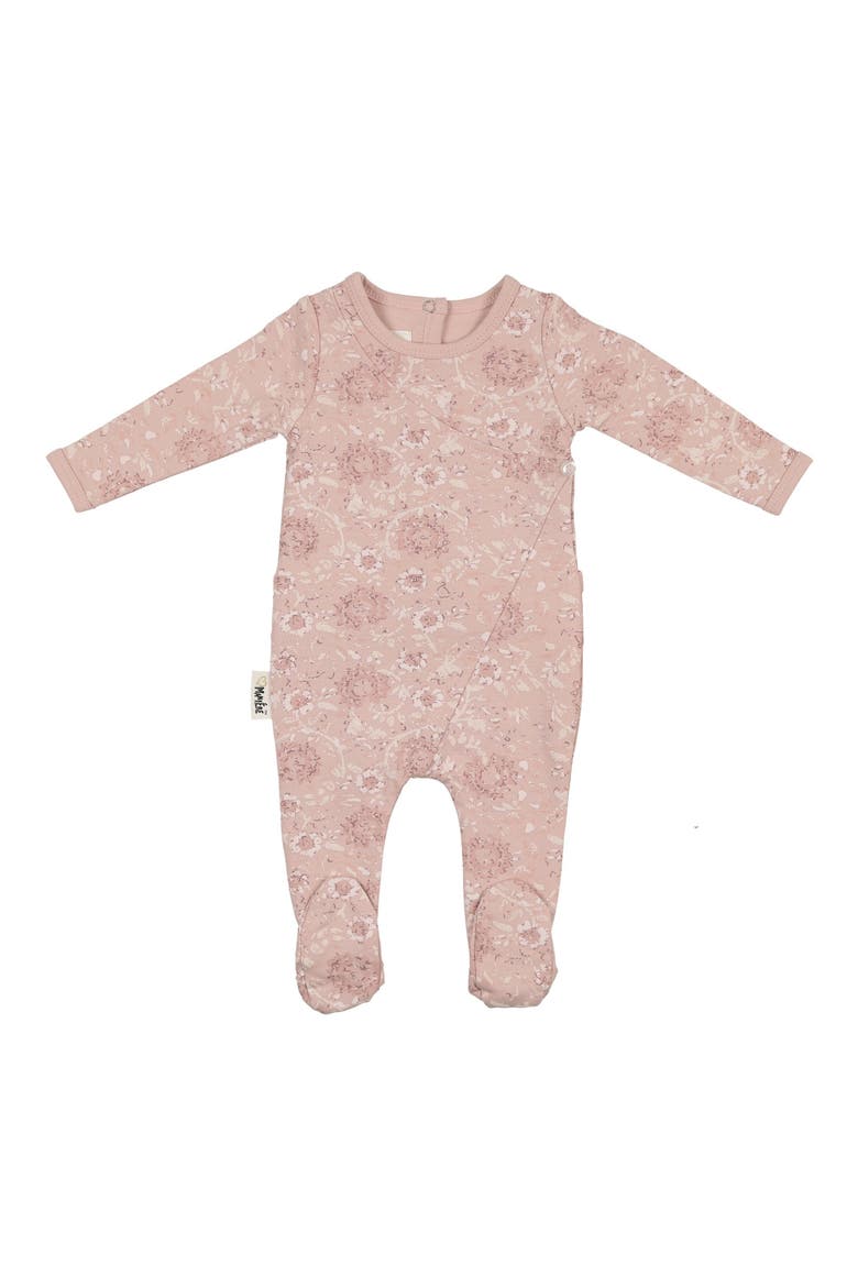 Soft Roses Cotton Blend Footie, Main, color, MAUVE