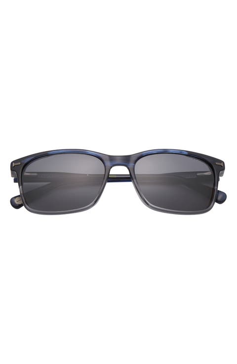 56mm Polarized Rectangular Sunglasses