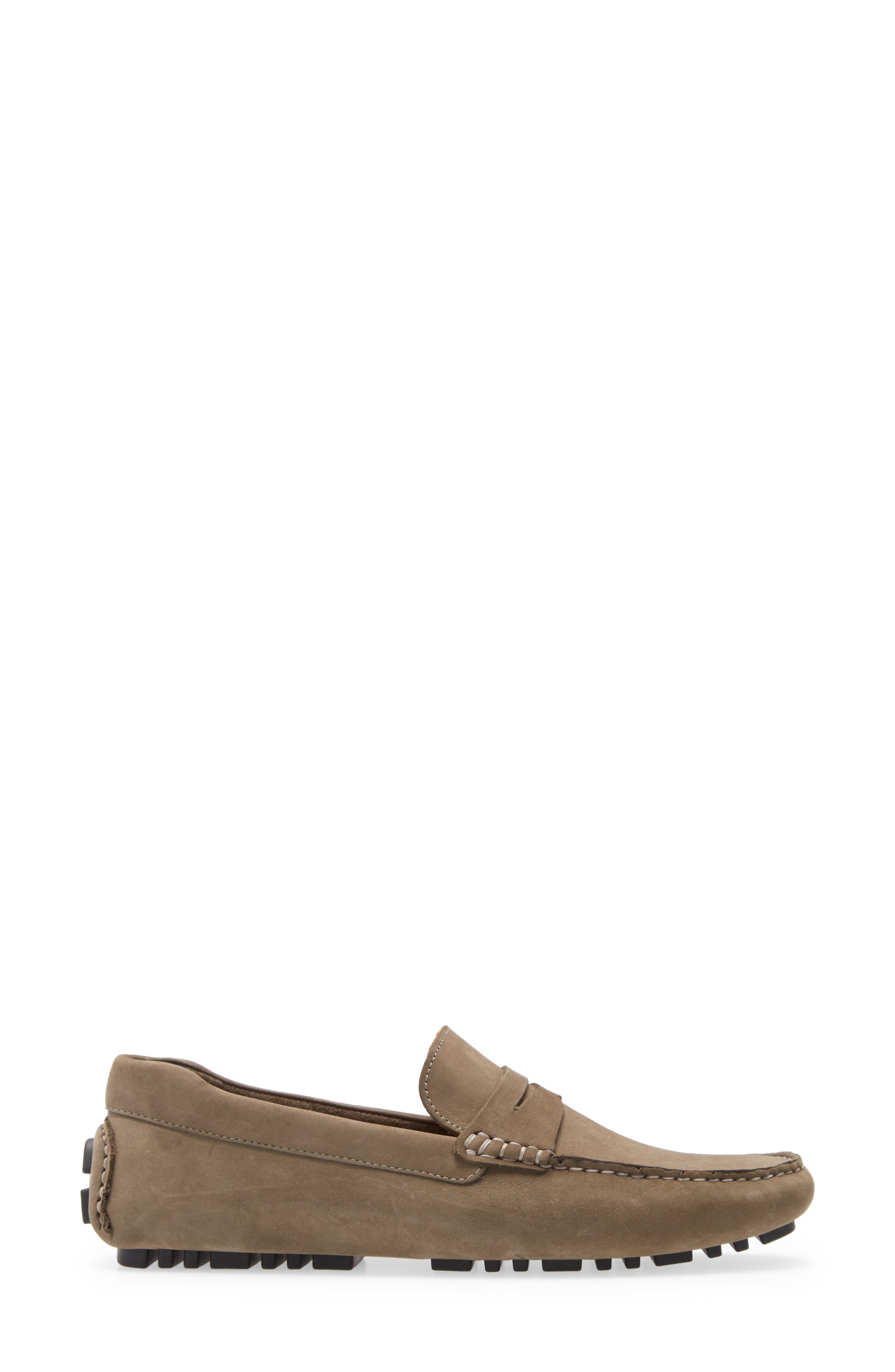 Brody Driving Penny Loafer, Alternate, color, GREY NUBUCK