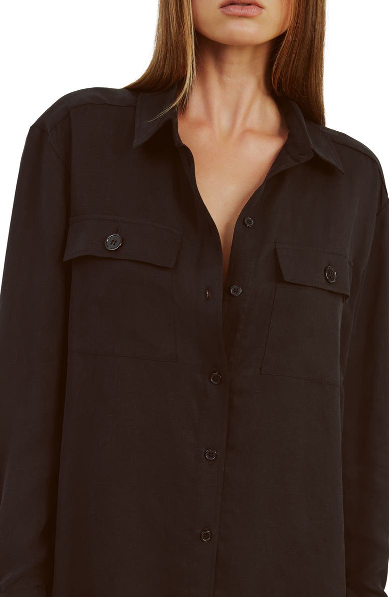Bardot Albee Button-Up Shirt, Alternate, color, 