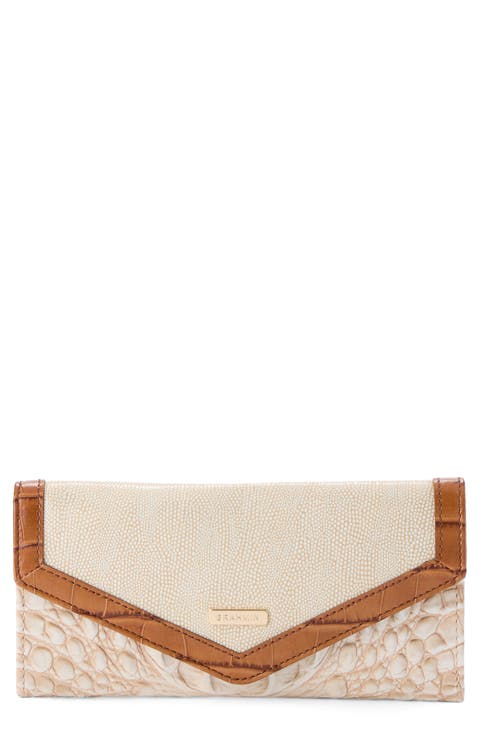 Veronica Croc Embossed Leather Wallet