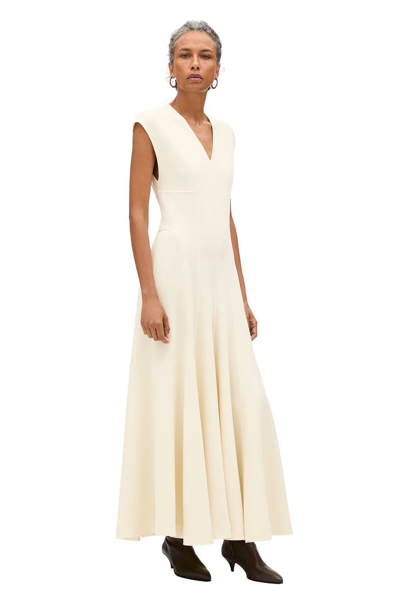 Another Tomorrow Double Face Cutout Dress, Alternate, color, Cream