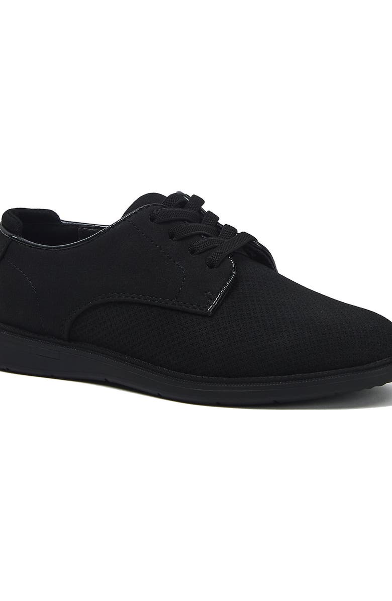 Lands' End Kids Academy Oxford Sneakers, Main, color, Black