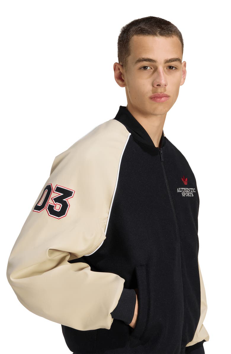 adidas SST Jacket, Alternate, color, Black/ Stone Khaki/