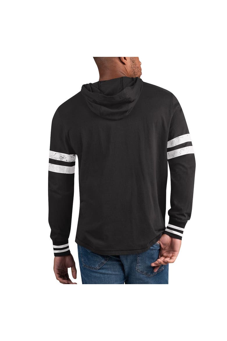 Men's Starter Black Vegas Golden Knights Offense Long Sleeve Hoodie T-Shirt, Alternate, color, Black