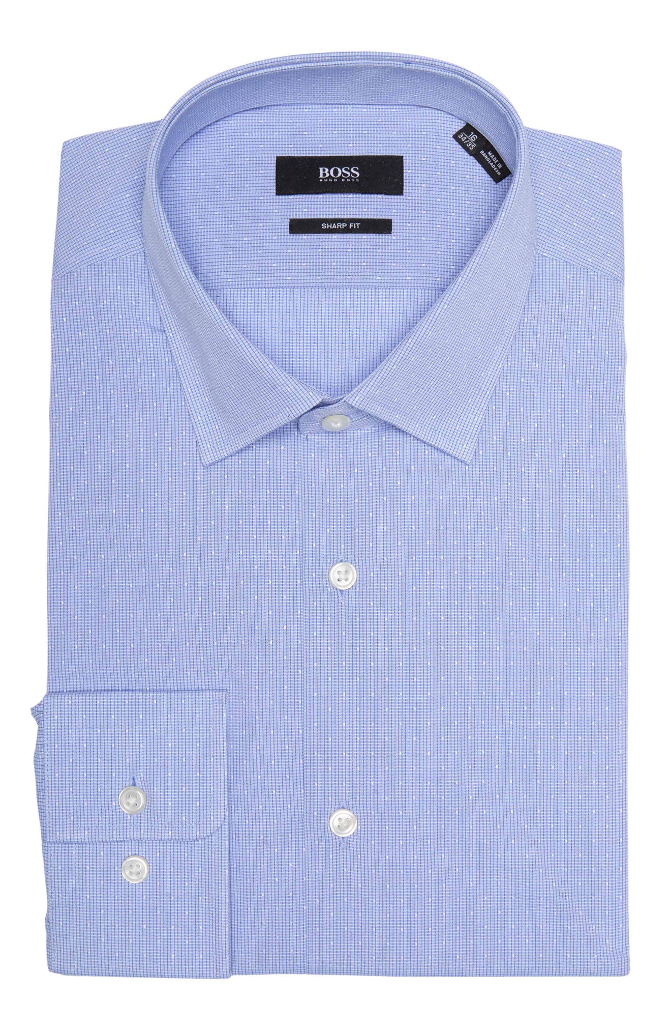 BOSS HUGO BOSS Marley Dot Grid Sharp Fit Dress Shirt (Men) | Nordstromrack