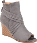 Journee Collection Sabeena Wedge Peep Toe Bootie