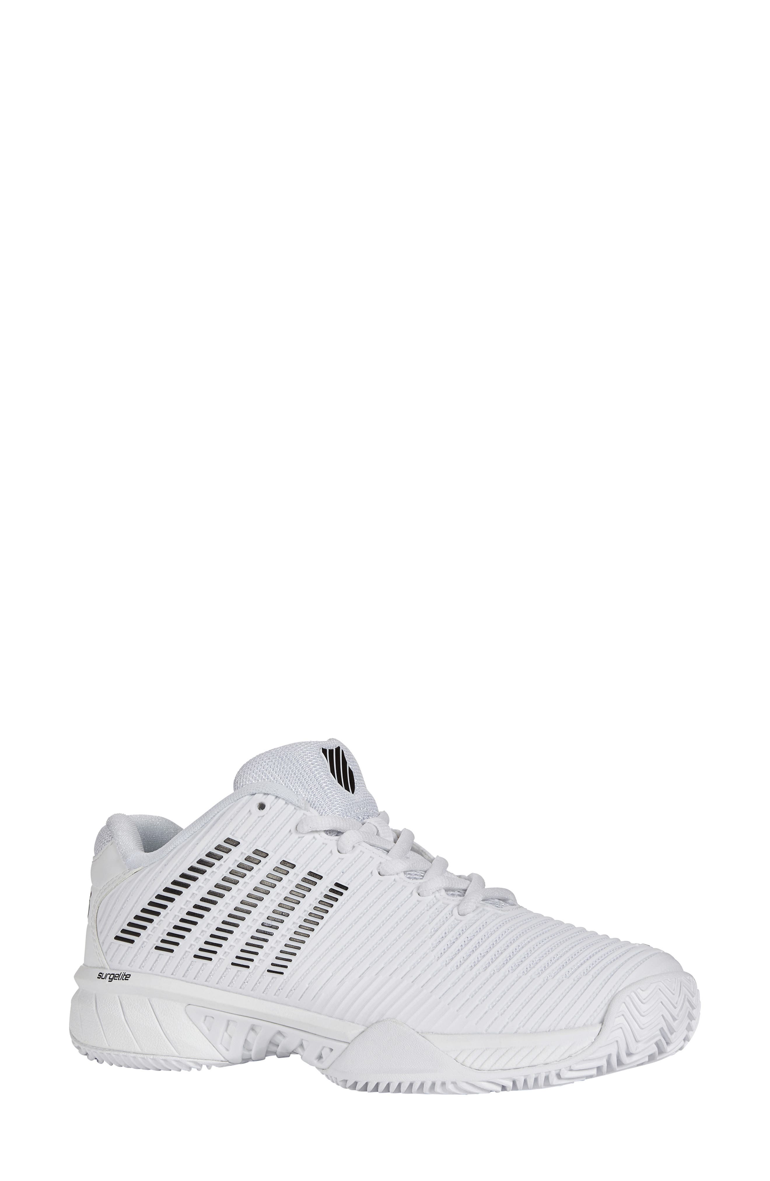 K-Swiss Hypercourt Express 2 Tennis Shoe, Main, color, White/ Black