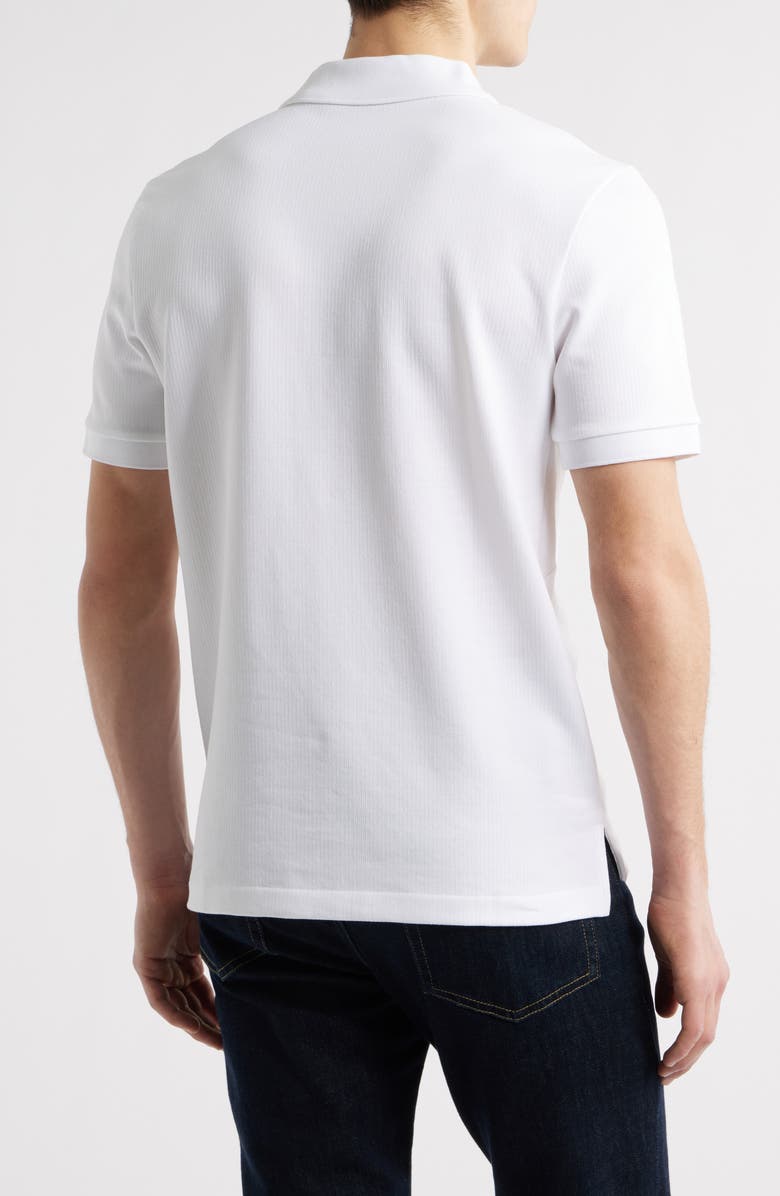 BOSS Paras Quarter Zip Cotton Polo, Alternate, color, White