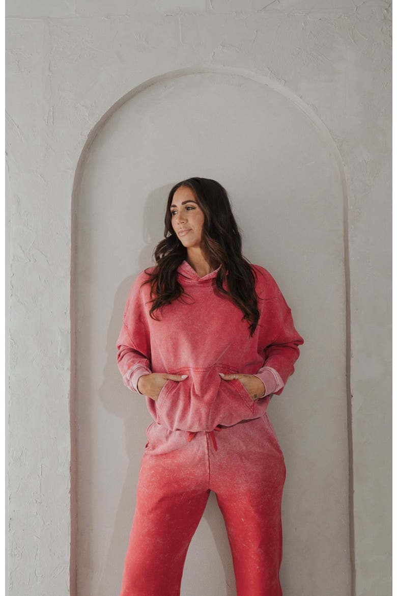 Homebody Women's Hoodie, Alternate, color, Hot Pepper Washed