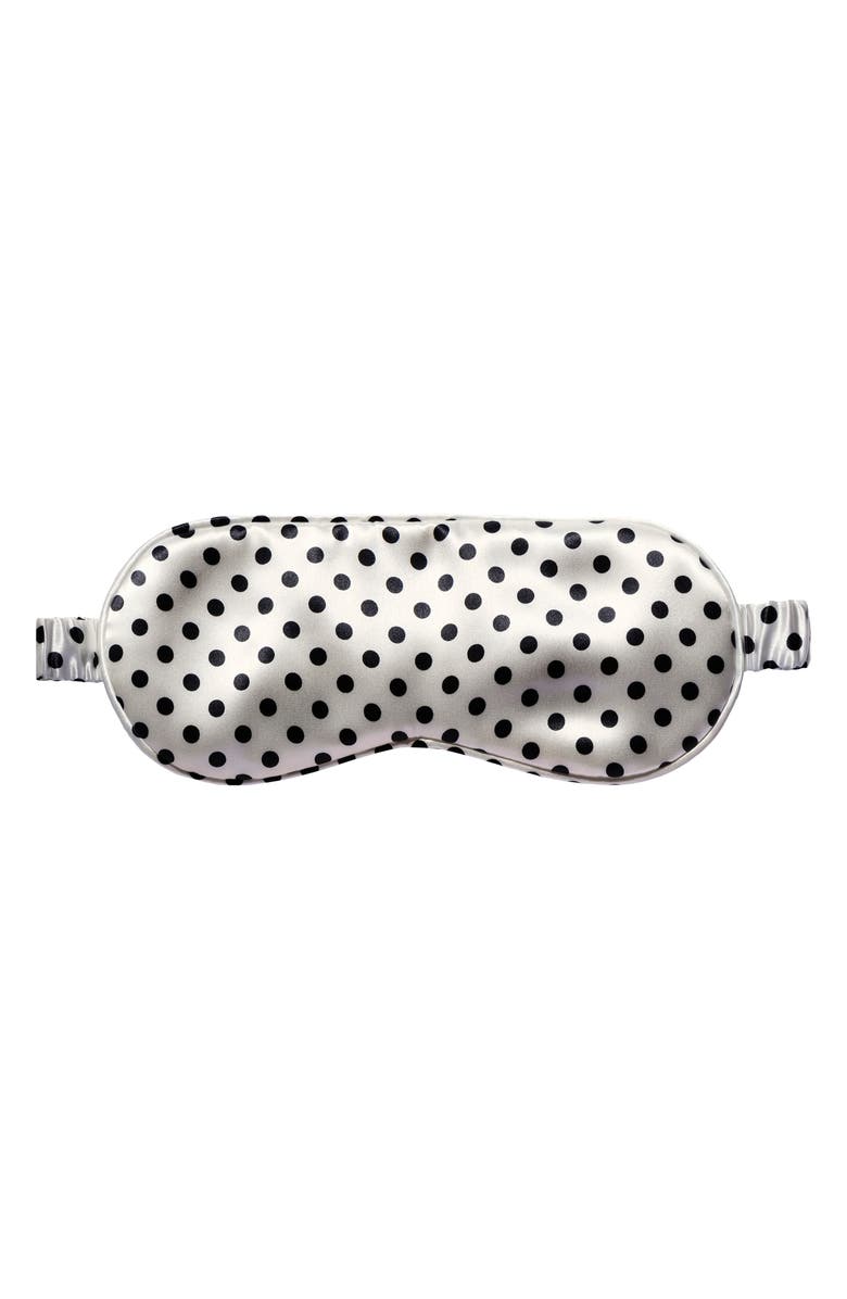 slip White & Polka Dot Pillowcase & Sleep Mask Set, Alternate, color,