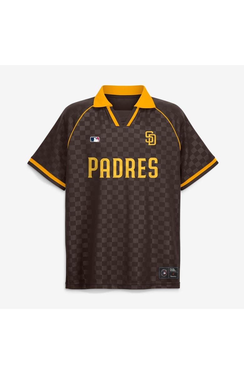 FANATICS Men's Fanatics  Brown San Diego Padres Homerun Raglan V-Neck Polo, Alternate, color, Brown