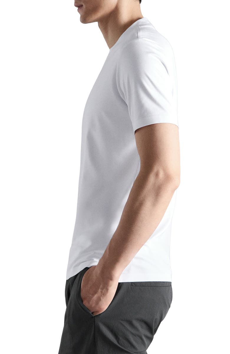 MANGO Slim Fit Comfort Stretch T-Shirt, Alternate, color, White