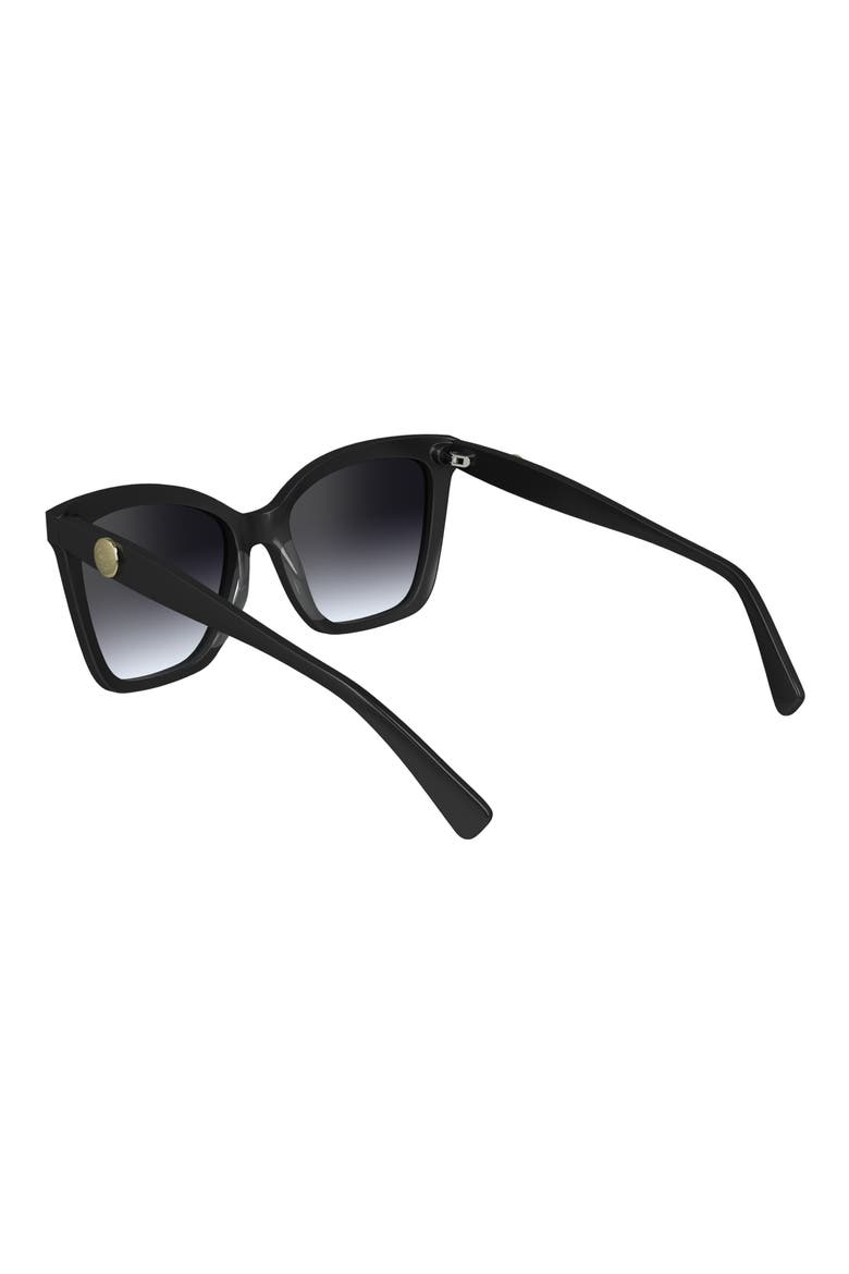 Le Pliage 54mm Gradient Cat Eye Sunglasses, Alternate, color, BLACK